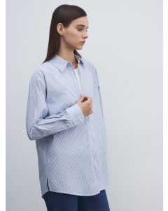 GUESS חולצת פסים מכופתרת לנשים שרוול ארוך