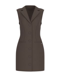 GUESS שמלת מיני צמודה מחויטת ללא שרוולים