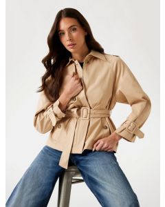 GUESS מעיל טרנץ' קצר לנשים