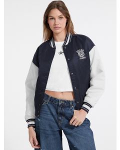 GUESS ז'קט עם לוגו רקום נשים