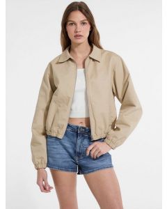 GUESS ז'קט בומבר עם לוגו רקום לנשים