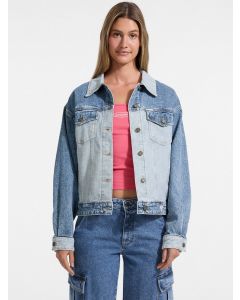 GUESS ז'קט ג'ינס אוברסייז לנשים אומברה