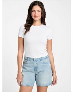 GUESS טופ ריב קצר לנשים