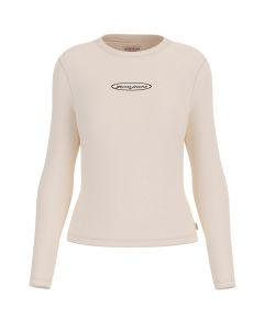 GUESS חולצת טישרט ארוכה צמודה לנשים