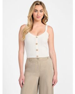 GUESS גופיית סריג קרופ לנשים