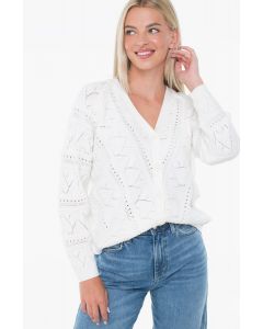 GUESS קרדיגן סריג תחרה  לנשים