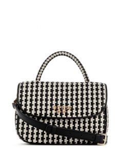 GUESS MIREMA תיק צד מיני ארוג עם ידית עליונה