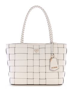 GUESS MAYLEE תיק נשיאה גדול ארוג