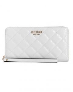 GUESS LAUREL SLG LARGE ZIP AROUND ארנק גדול קווילט עם רוכסן מסביב