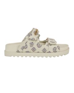 GUESS FABULON2 כפכפי נשים עם 2 רצועות ולוגו