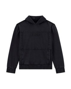 GUESS סווטשירט קפוצ'ון לבנים עם לוגו