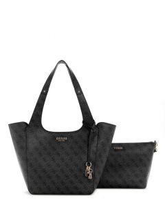 GUESS CALISTA תיק נשיאה גדול 2 ב 1 עם נרתיק תואם