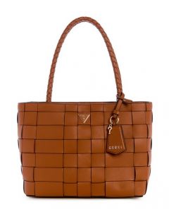 GUESS MAYLEE תיק נשיאה גדול ארוג